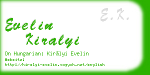 evelin kiralyi business card