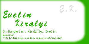 evelin kiralyi business card